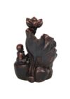 Buddha díszes lefelé folyó füstölő bronz hatással