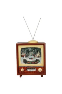 Timstor Vintage TV karácsonyi havas tájjal