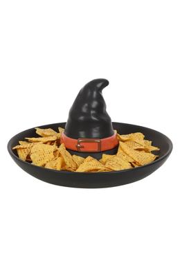 Varázslókalap alakú chips és mártogatós tál