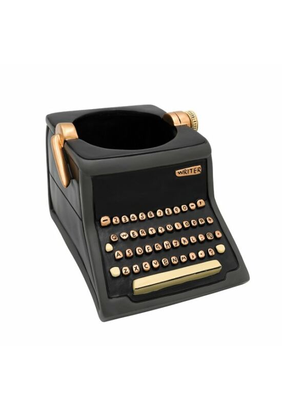 Vintage írógép formájú virág kaspó / ceruzatartó