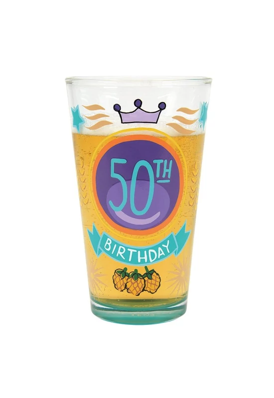 50. Születésnapi Söröspohár – Kézzel Festett Söröskorsó Ajándék Férfiaknak és Nőknek