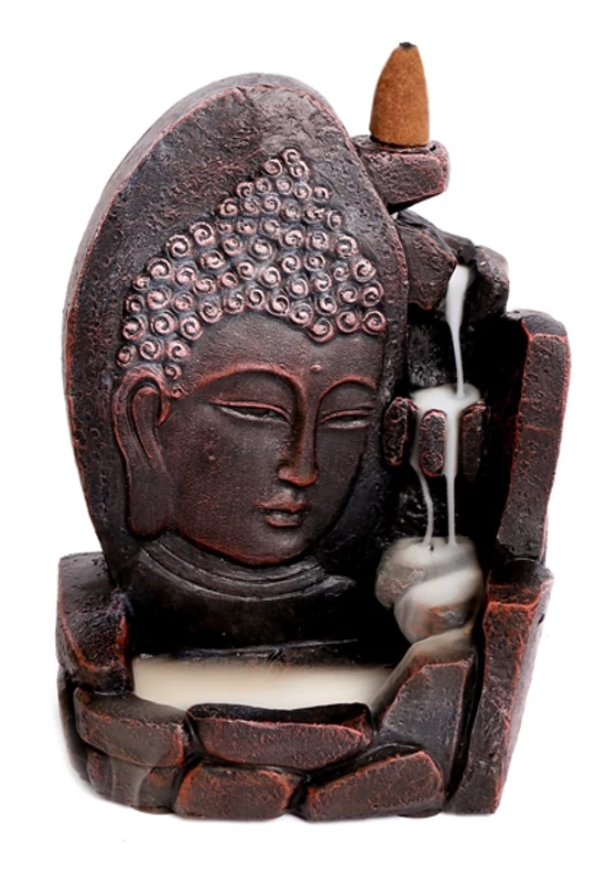 Buddha Gong lefelé folyó füstölő