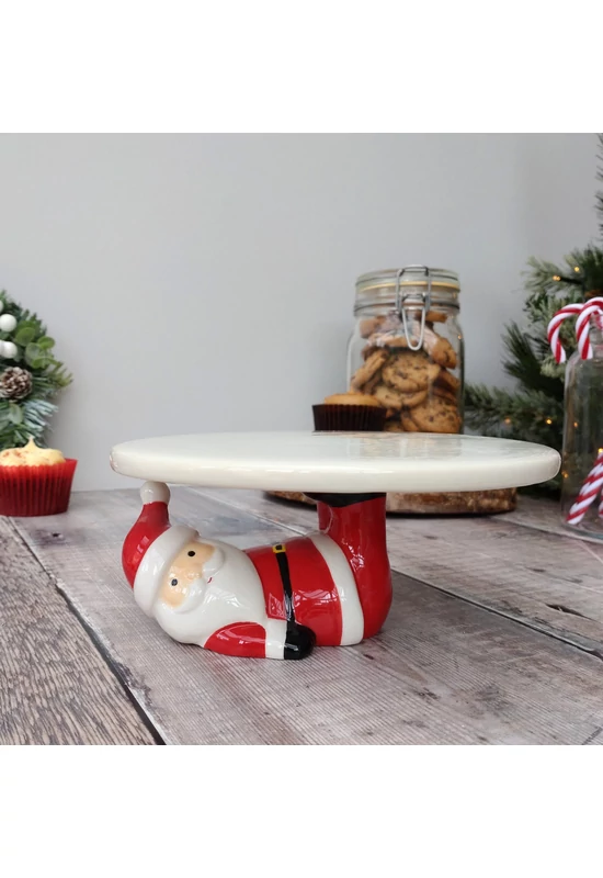 Mókás Mikulás kerek süteményes tál 17 cm