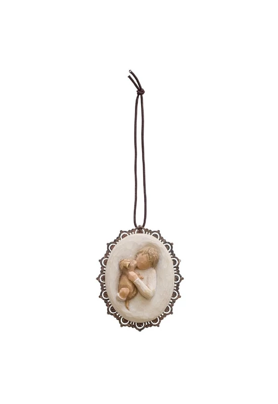 Willow Tree – Kedvesség (fiú) - Kindness (boy) fém szegélyű függődísz – 11 cm