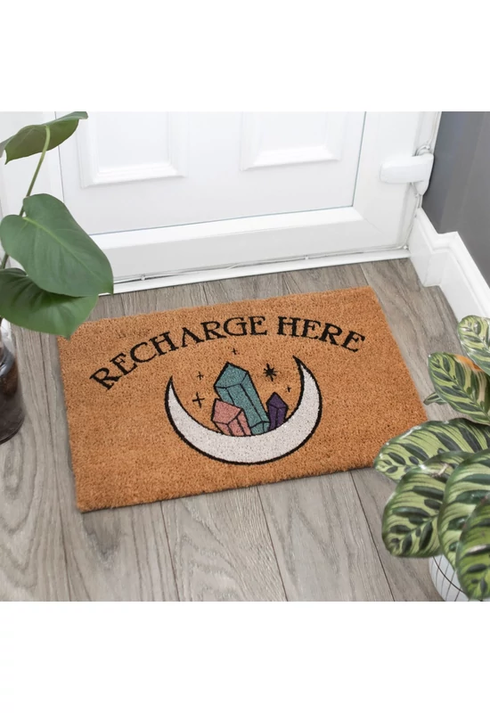 RECHARGE HERE - FELTÖLTŐDÉS ITT kókuszrost lábtörlő
