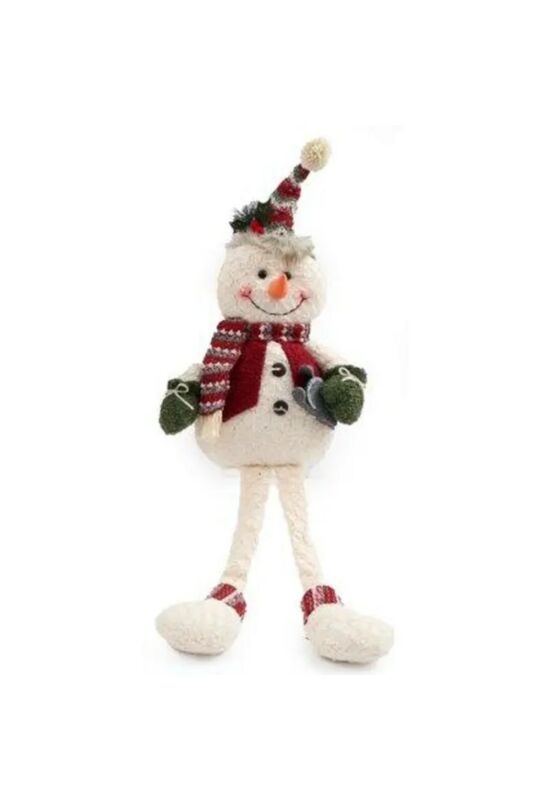 Karácsonyi hóember hosszú lábakkal 65 cm
